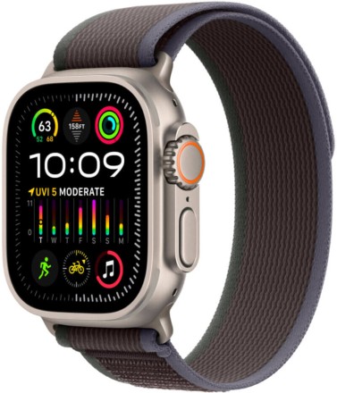 Часы Apple Watch Ultra 2 GPS + Cellular, 49 мм ремешок Trail (синий/черный), размер M/L