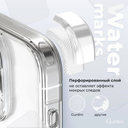 Чехол накладка для iPhone 16 Plus Gurdini Alba Series Protective (прозрачный матовый)