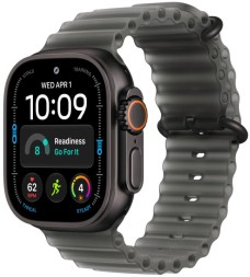 Apple Watch Ultra 4, GPS+Cellular, 49 mm, Ocean Band (титановый черный/темно-серый)